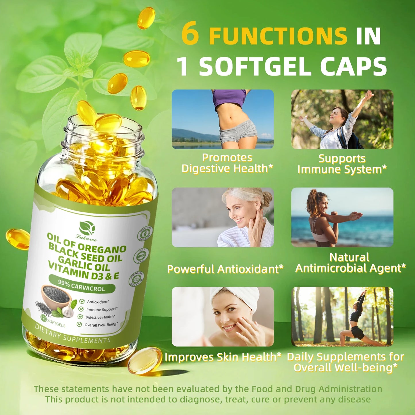Beworths Oregano Oil Capsules With Black Seed Garlic Oil D3