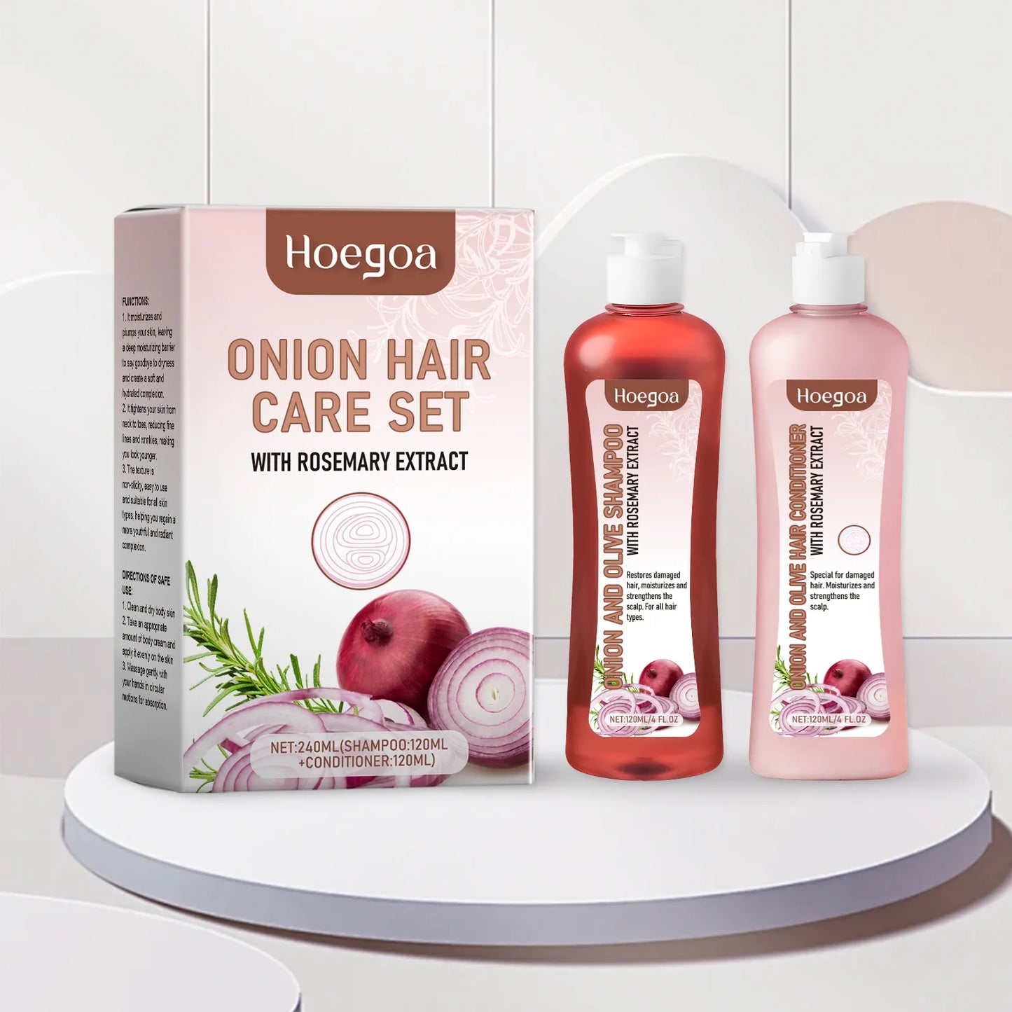 Rosemary Onion Hair Growth Shampoo And Conditioner For Damaged Hair