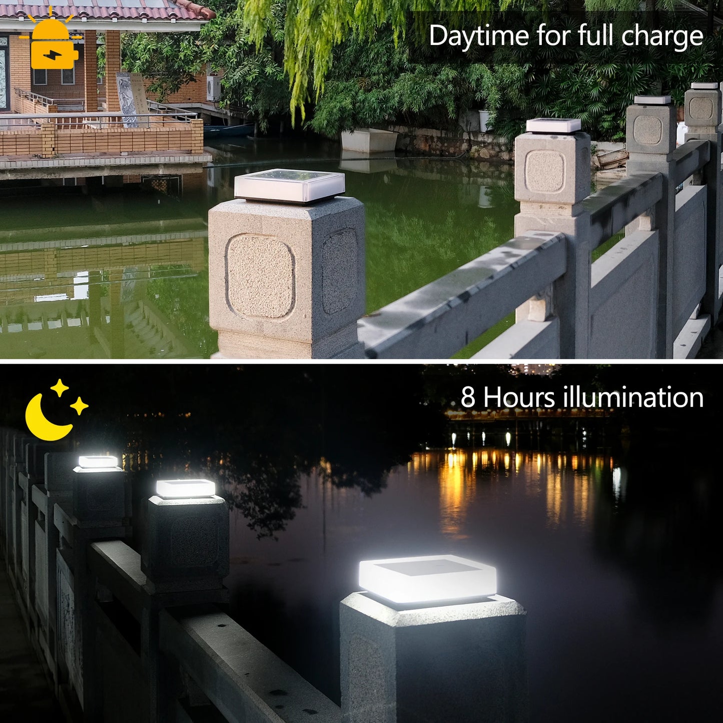T-Sunrise Waterproof Solar Led Garden Lights Outdoor Pathway Lamps