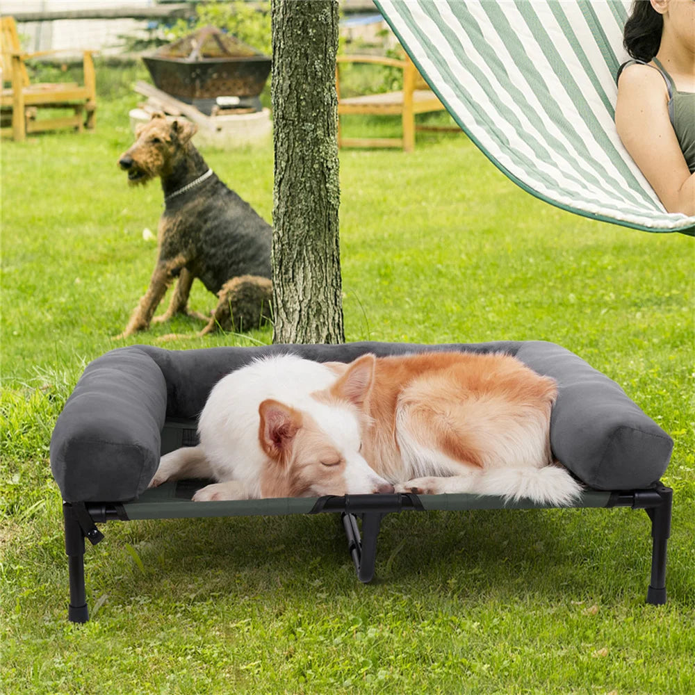 Borwart Raised Dog Bed With Cooling Breathable Outdoor Cot