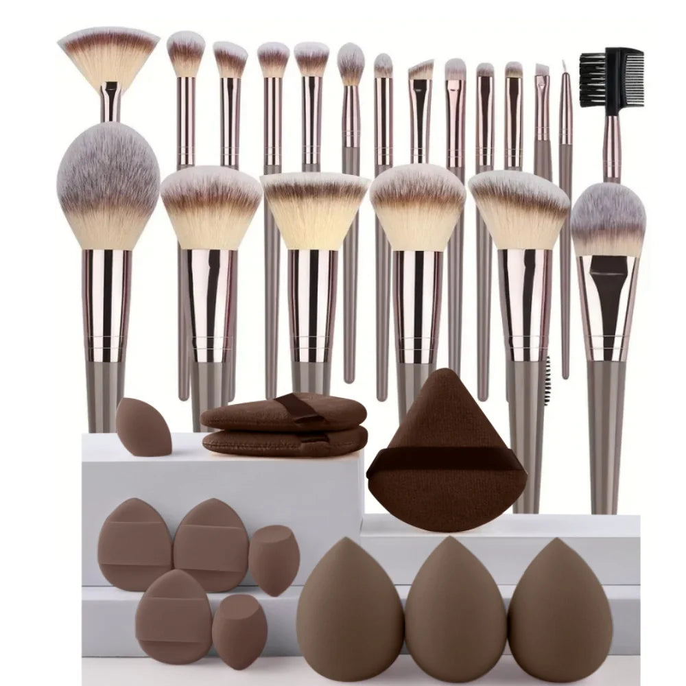 Premium Makeup Brushes Set 3-20 Pcs Synthetic Kabuki Tools