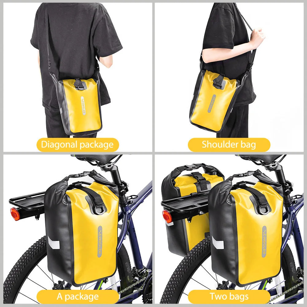 NEWBOLER Waterproof Front Fork Bag 10L-20L Quick Release Bicycle Bag
