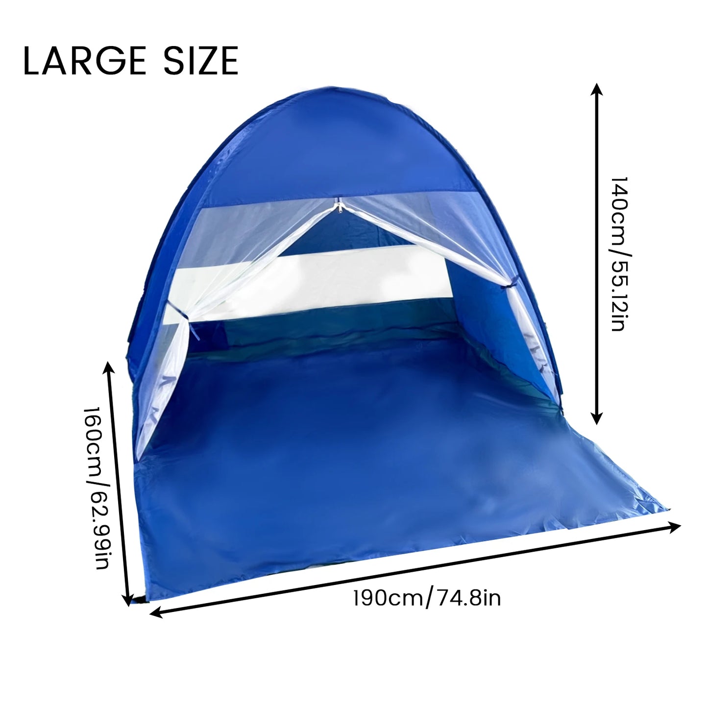Pakicetus Pop Up Beach Tent With Bag Compact Folding Shelter