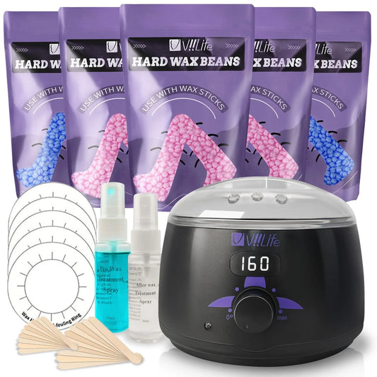 VIILIFE Waxing Kit for Women Beginner Friendly Complete Set