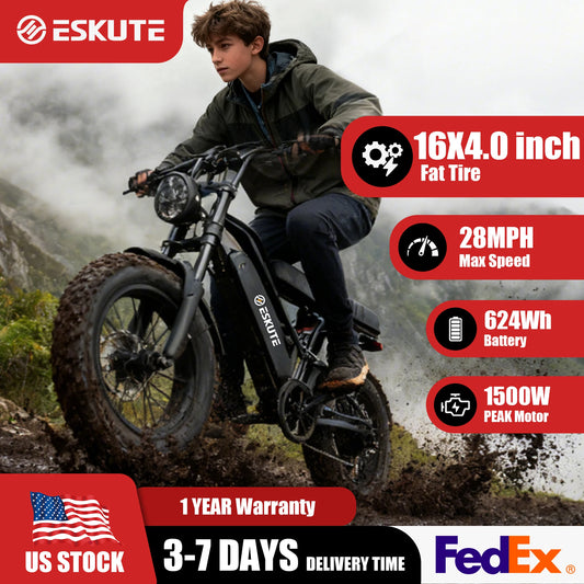 Eskute V100 Electric Dirt Bike With 1500W Peak Power And Dual Suspension