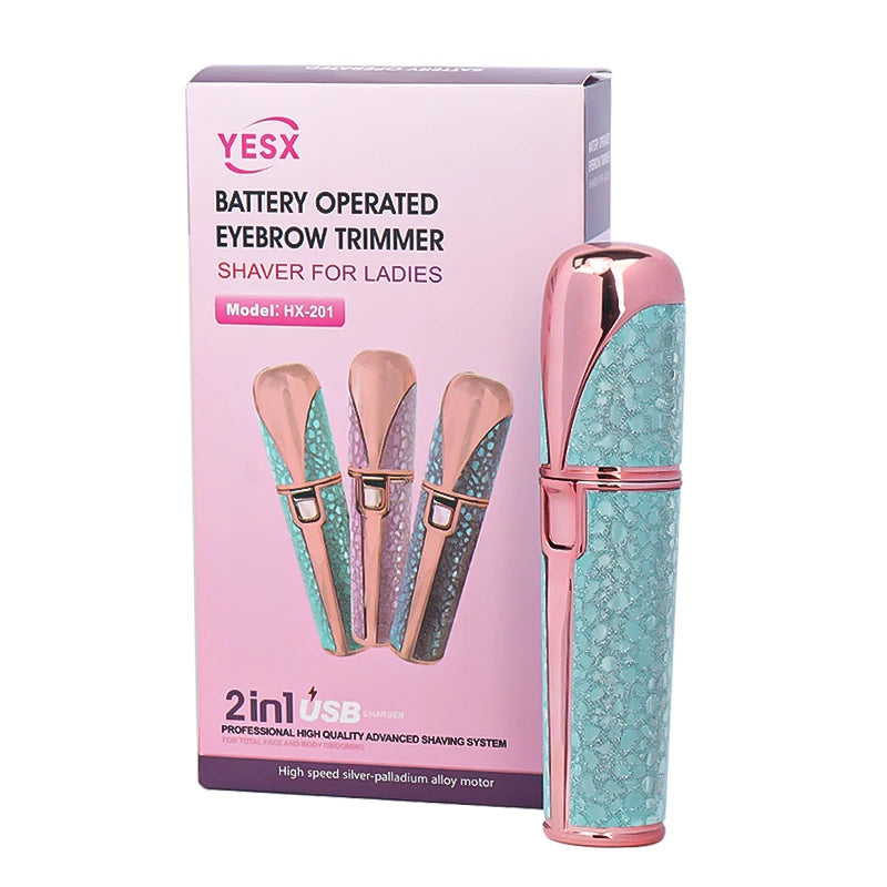 USB Electric Eyebrow Trimmer Facial Hair Remover For Women
