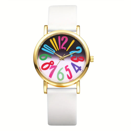 JewelryWe Womens Quartz Digital Watch With Silicone Strap