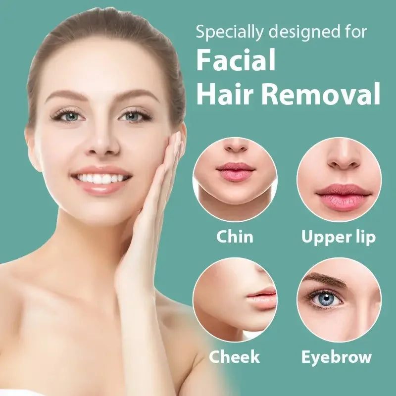 Double Sided Facial Wax Strips Kit Quick Painless Hair Removal