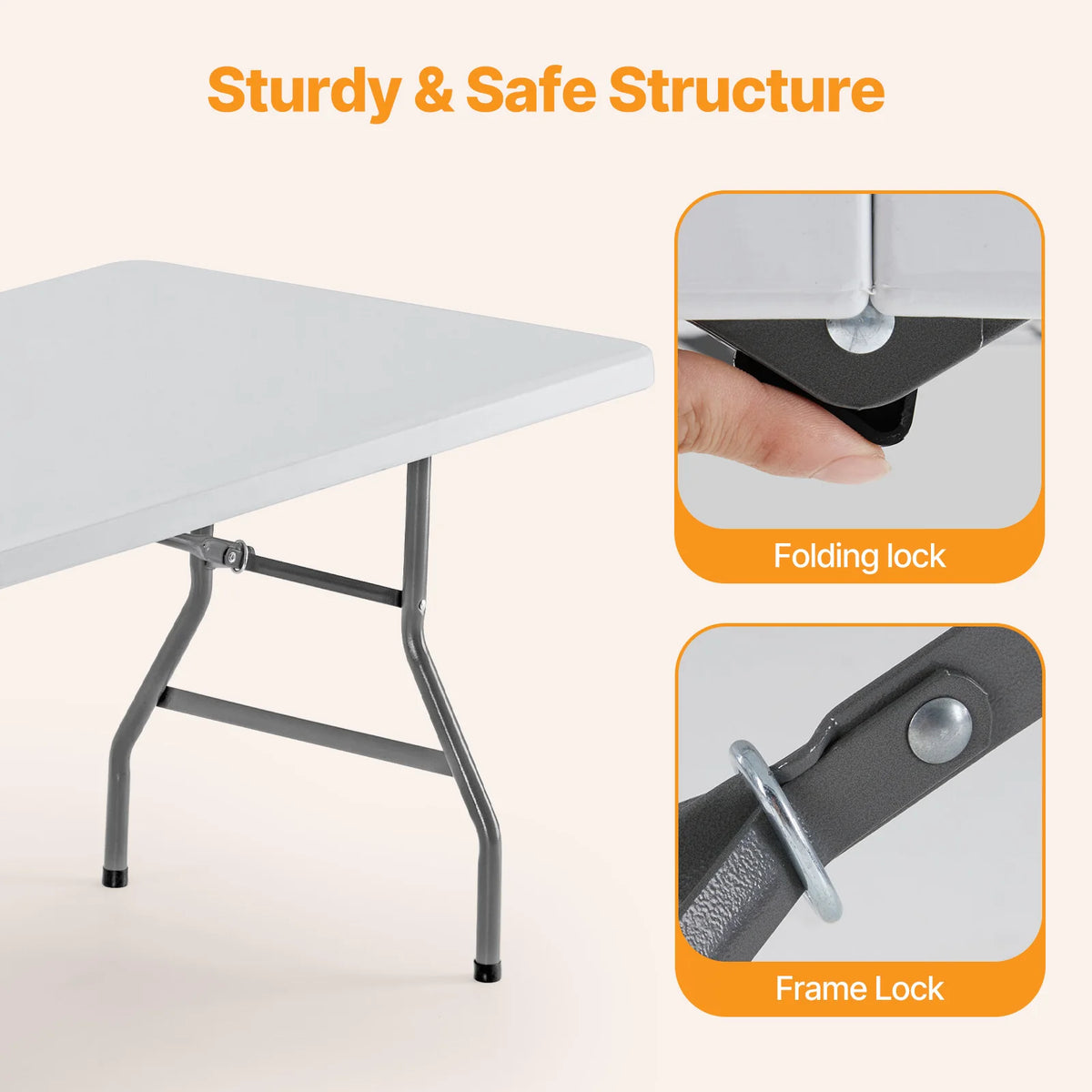 MCQ Folding Portable Outdoor Picnic Table With Carrying Handle
