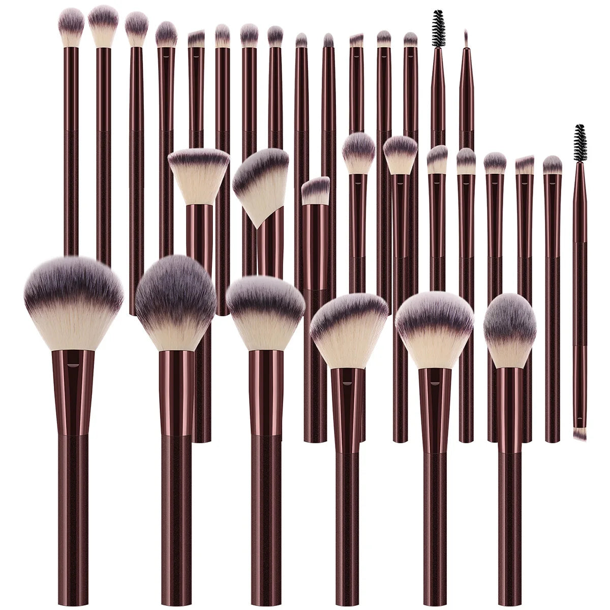 32 Piece Premium Makeup Brush Set With Synthetic Hair Bristles For Eyeshadow