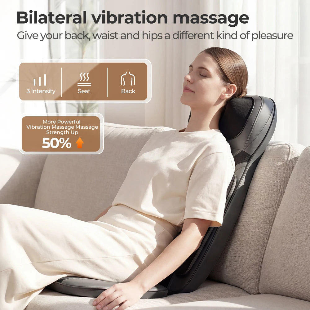 HIMOUTA Shiatsu Neck Back Massager With Heat For Office Chair