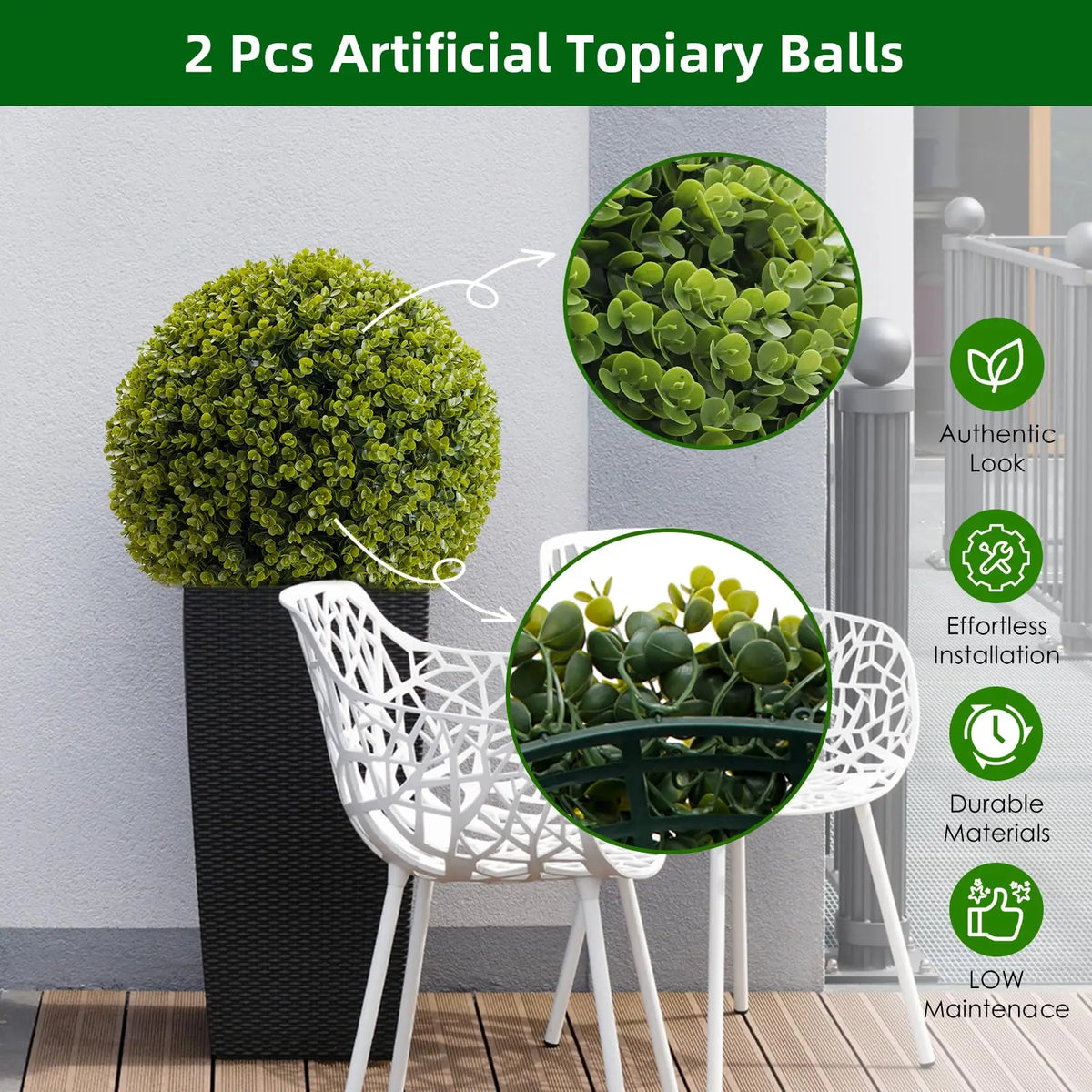 Studyset Artificial Topiary Cedar Balls For Exhibition And Outdoor Decor