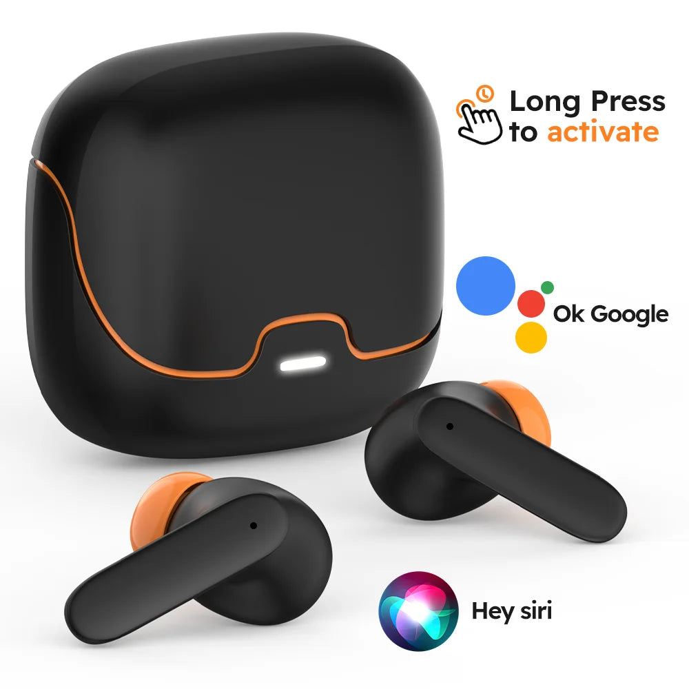 Jogrytece Bluetooth 5.4 TWS Earphones Ultra Low Latency ENC