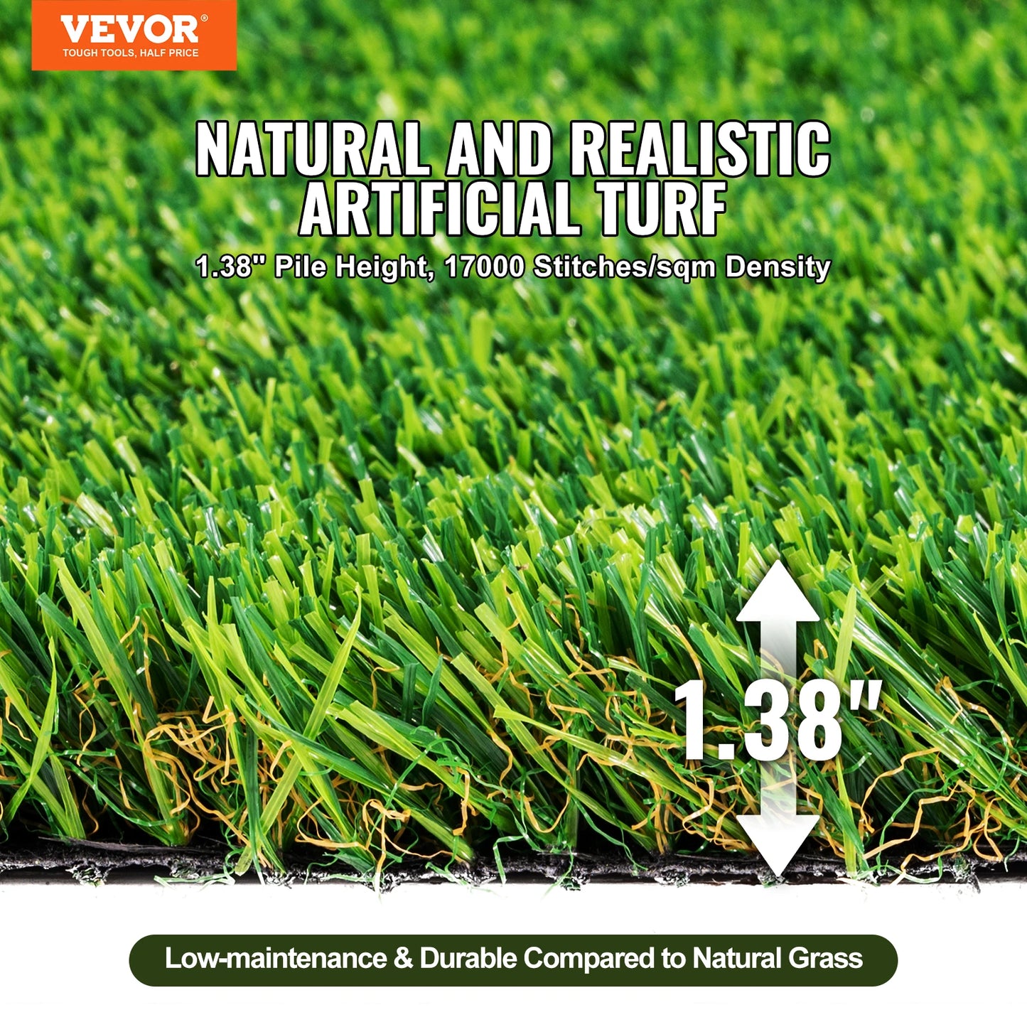 Durable Artificial Grass Rug With Effective Draining Design