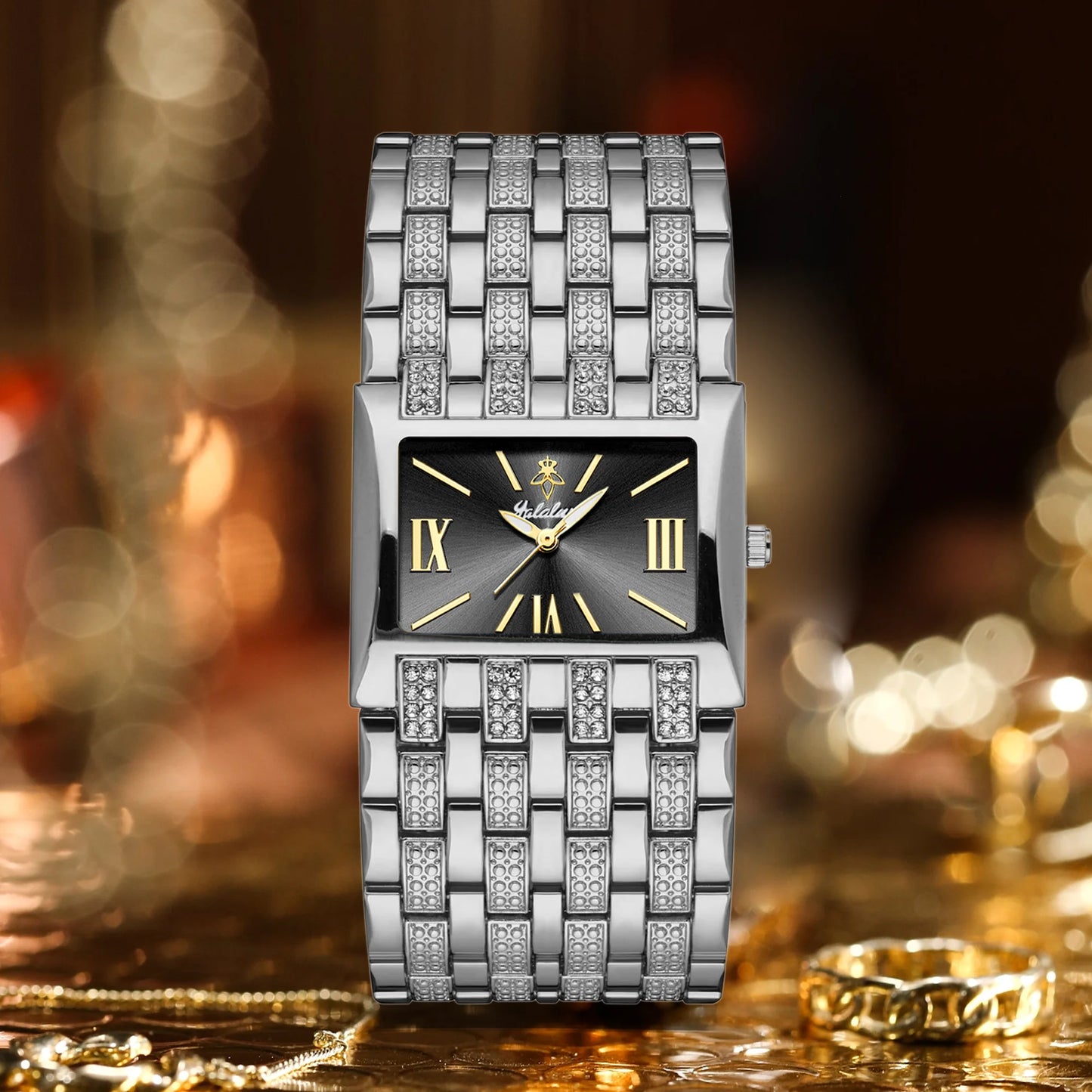 YaLaLuSi Plated Quartz Womens Watch Luxury Style Gift Box