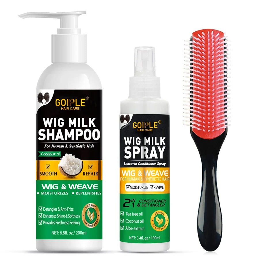Wig Milk Spray And Shampoo Care Solution For Synthetic Wigs