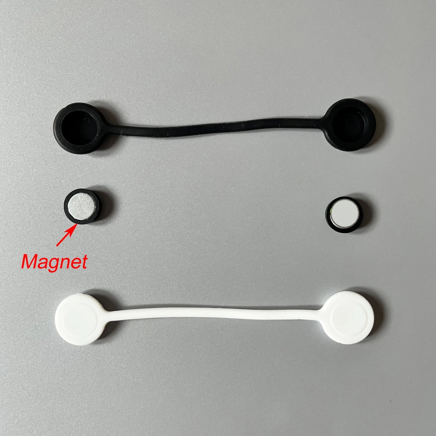 Magnetic Silicone Cable Ties Reusable Cord Clips Pack Of 10