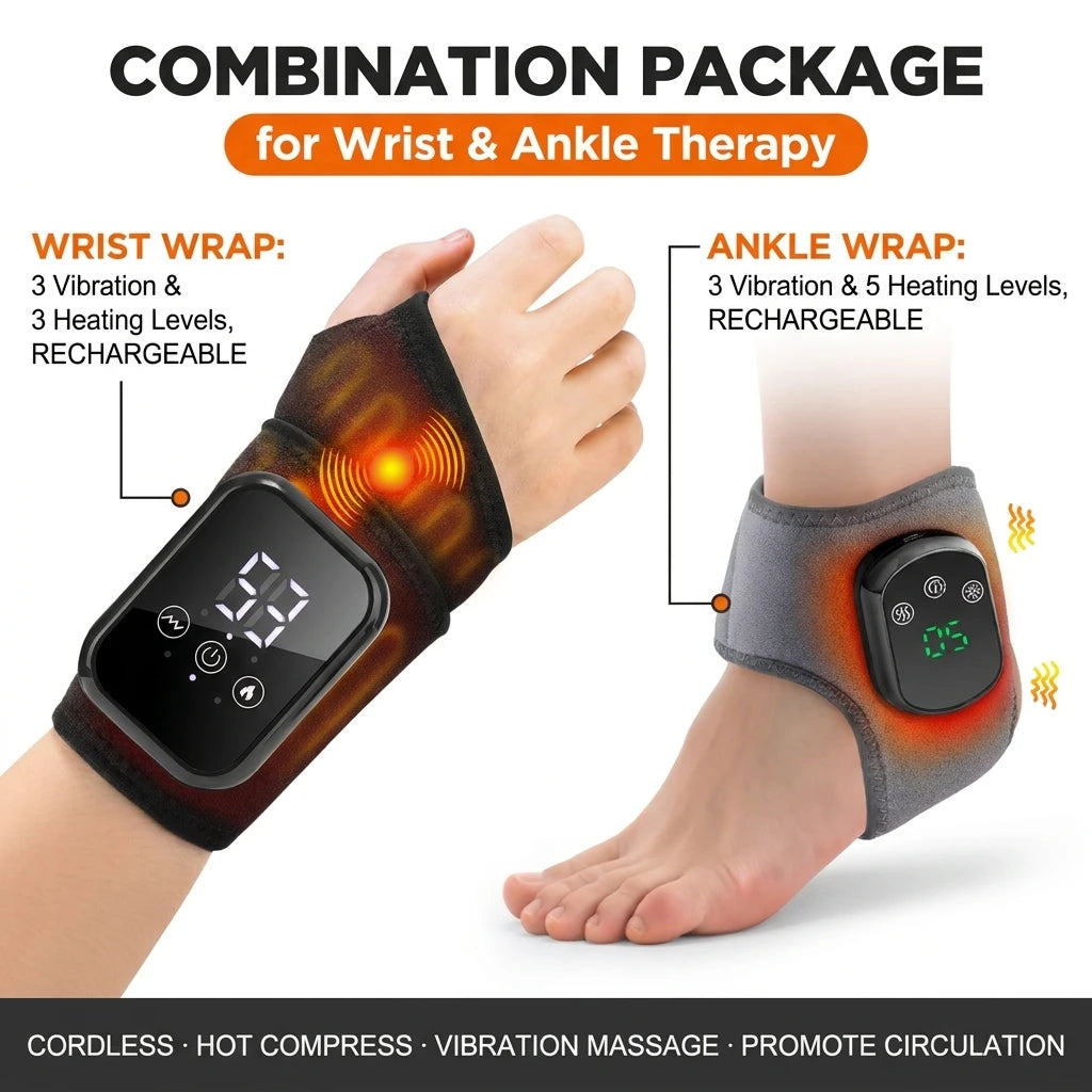 DearBeauty Wrist Massager With Heat, Rechargeable, 3 Heat Levels