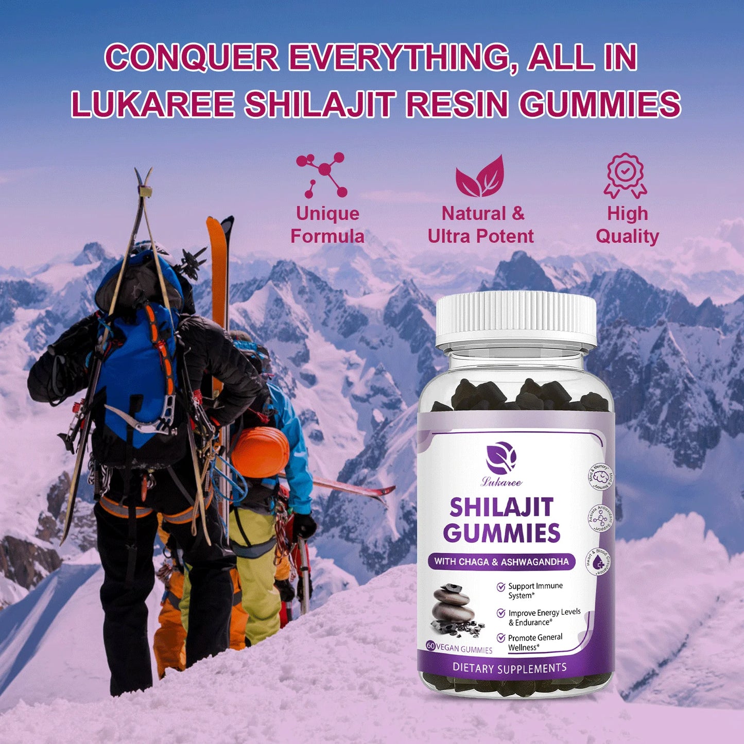 Beworths Himalaya Shilajit Gummies 13 In 1 Mineral Health Supplement