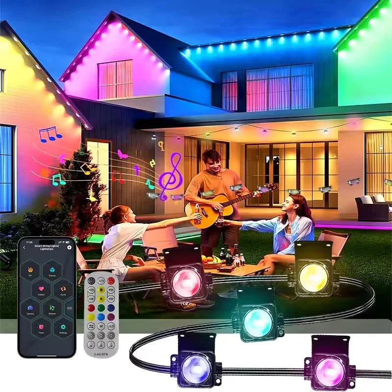 Smart Permanent Eaves Lights IP67 Waterproof LED String App Music