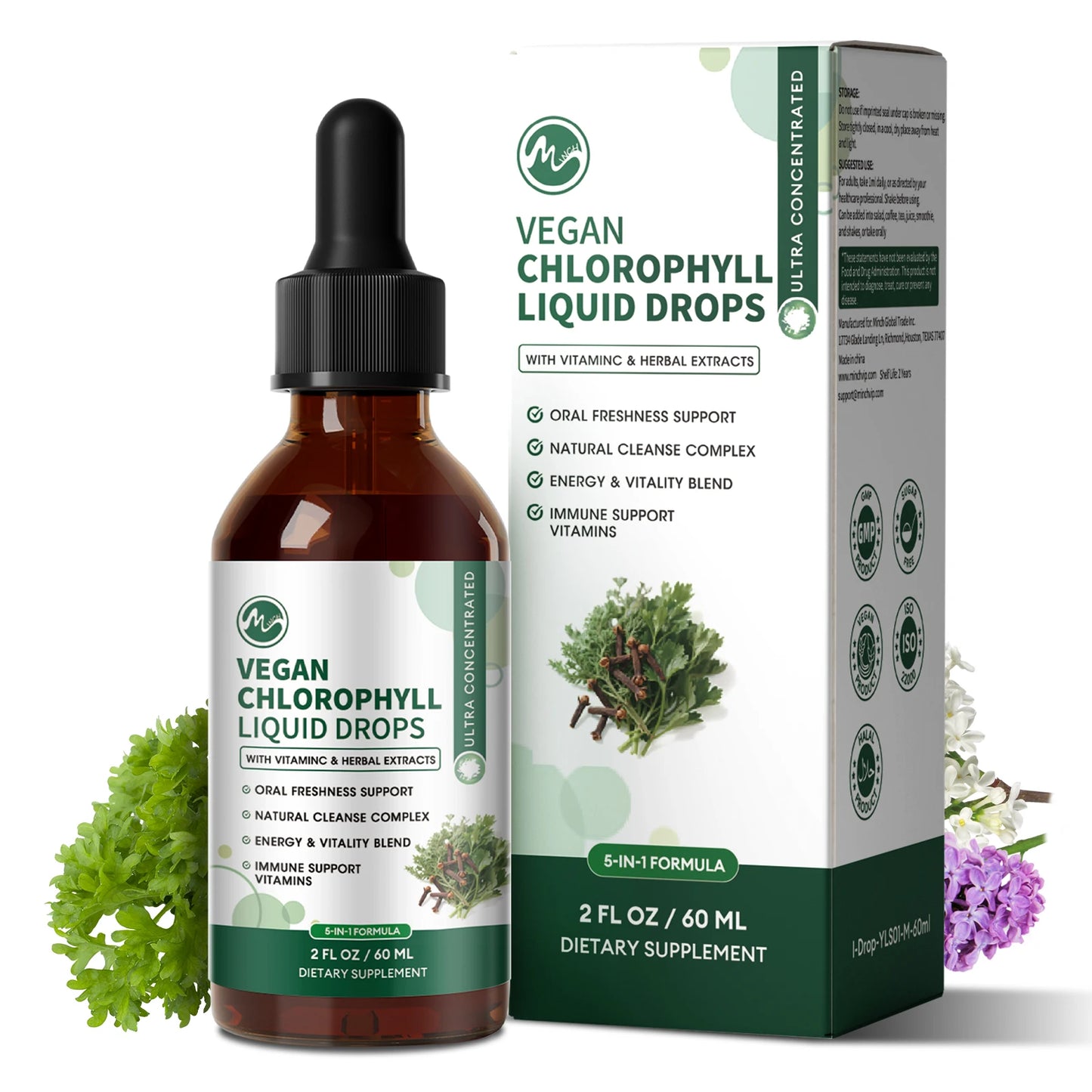 MINCH Chlorophyll Liquid Drops 4X Concentrated Immune Support
