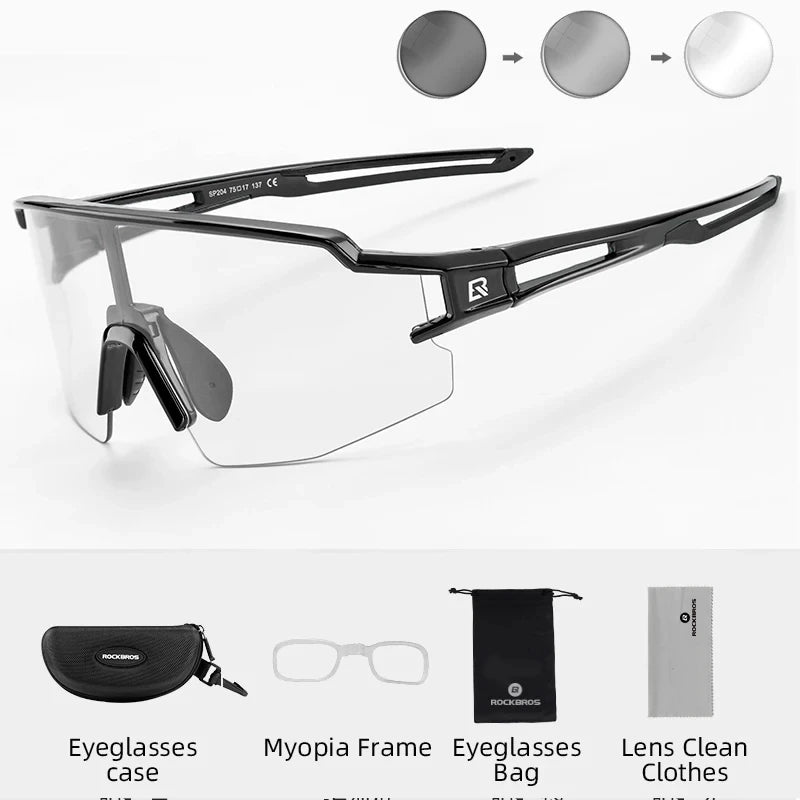 ROCKBROS Photochromic Polarized Cycling Glasses UV400 Eyewear