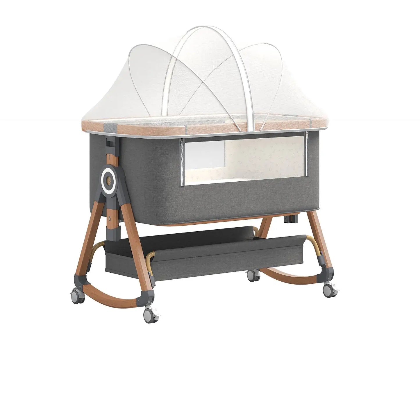 Jetting Baby Bassinet Bedside Sleeper With Mosquito Net And Storage