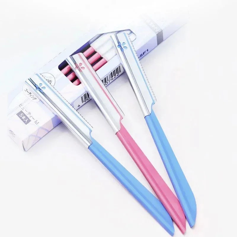 Five Piece Eyebrow Epilator Set For Women Stainless Steel Blades