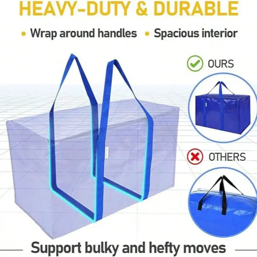 Heavy Duty Moving Bags With Zippers And Handles 6 Storage