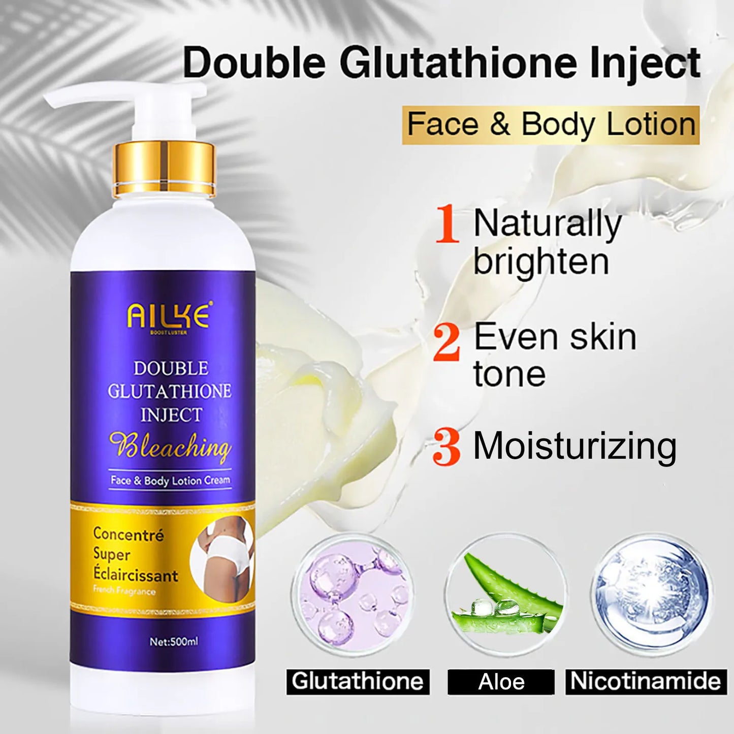 AILKE Glutathione Whitening Skin Care Set For Women Dark Spot Reduction