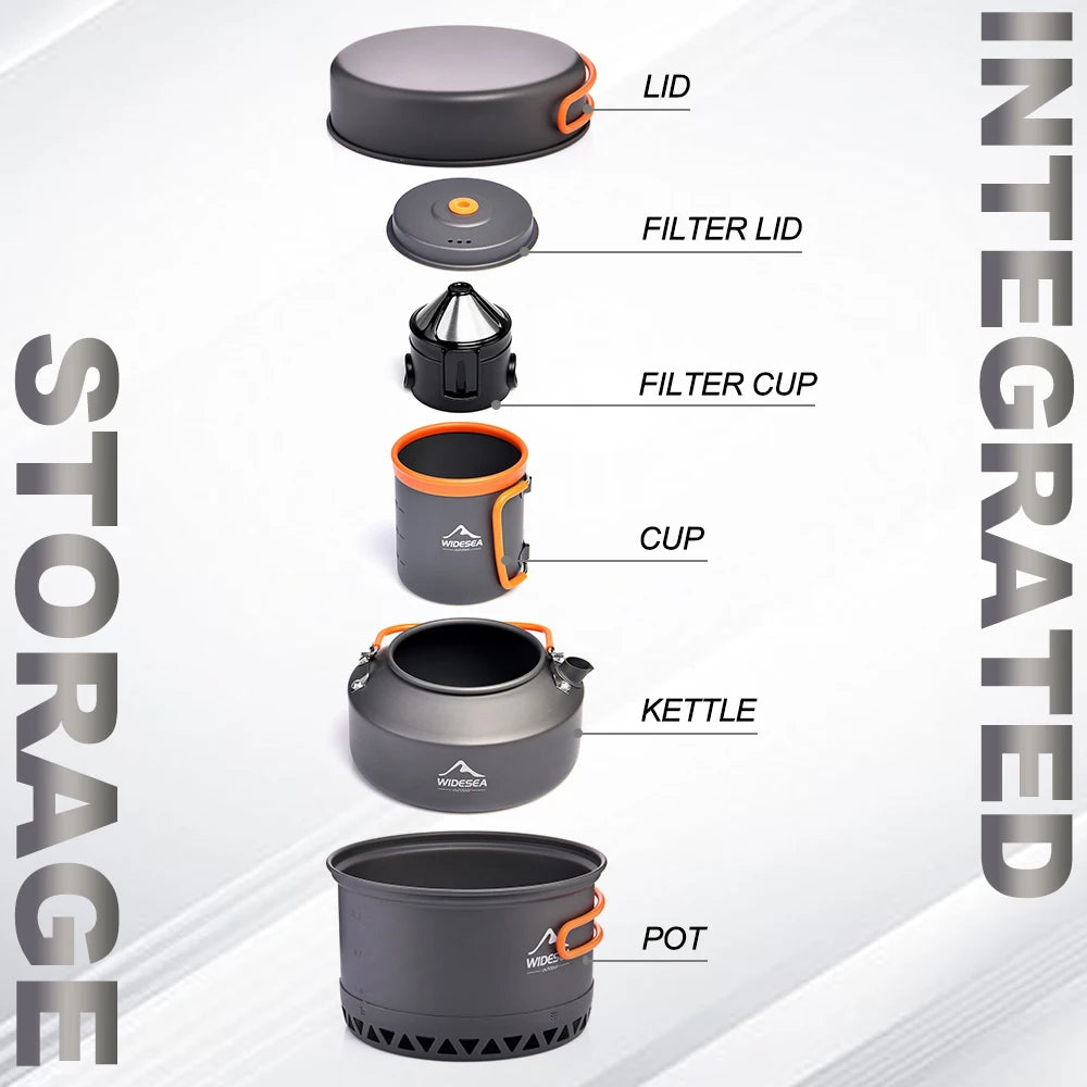Widesea Outdoor Camping Cookware Set Pots and Utensils