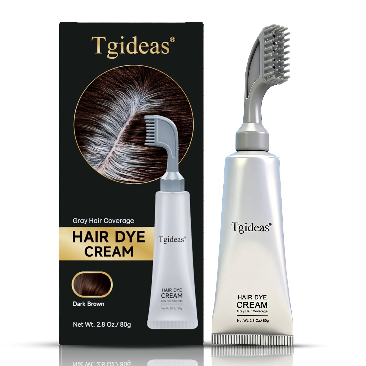 Tgideas Hair Dye Comb and Cream For Complete Coverage