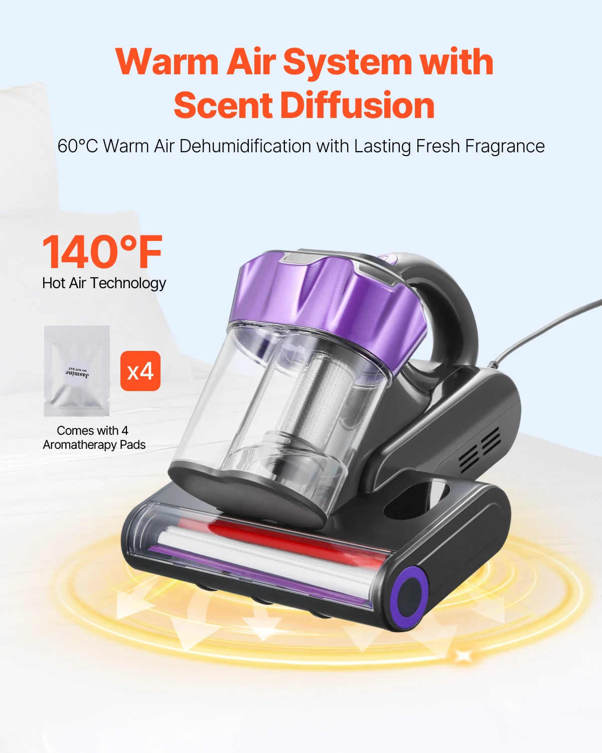 Mattress Vacuum Cleaner With HEPA Filter And Powerful Suction
