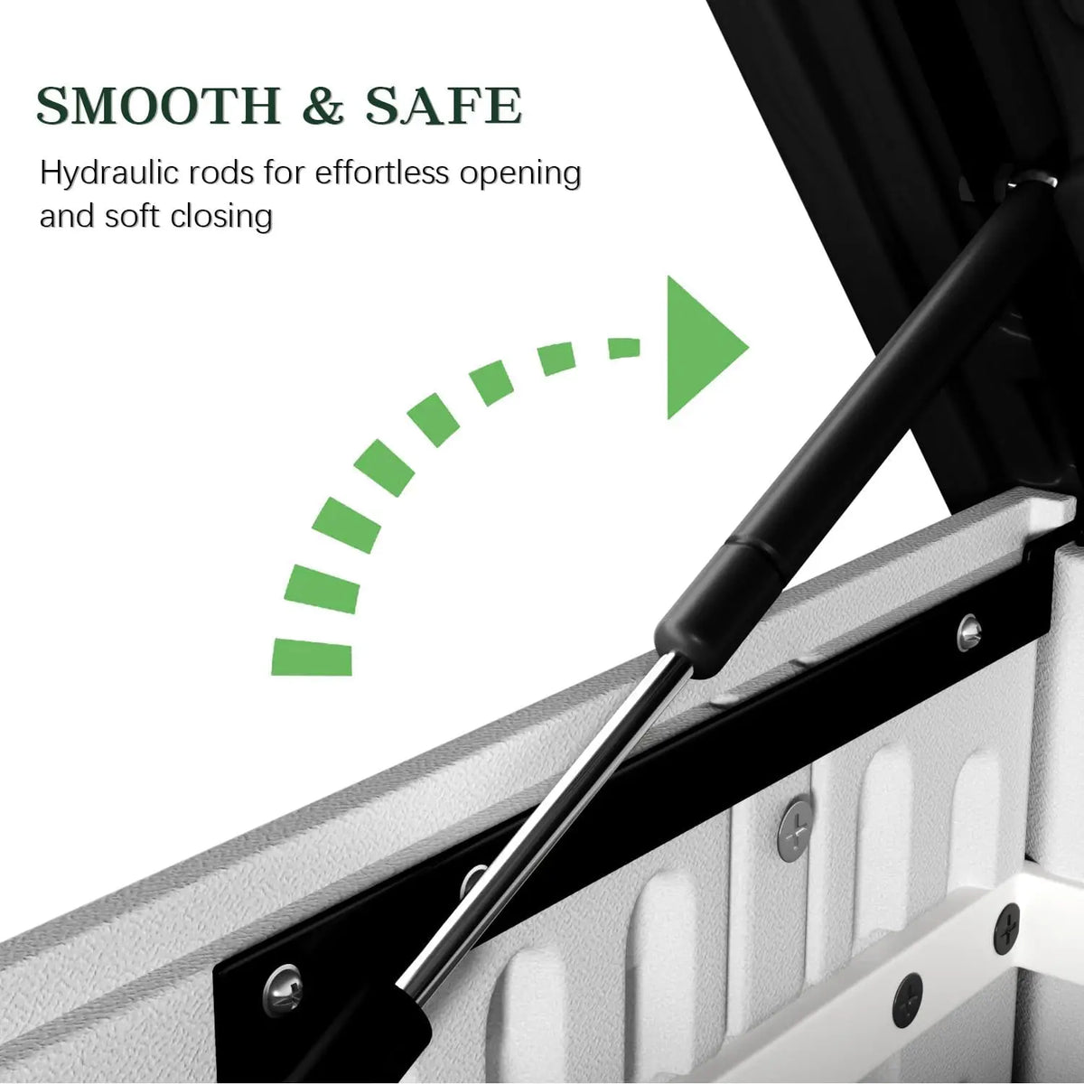 Outdoor Resin Storage Shed Waterproof Cabinet With Smooth Opening Lid