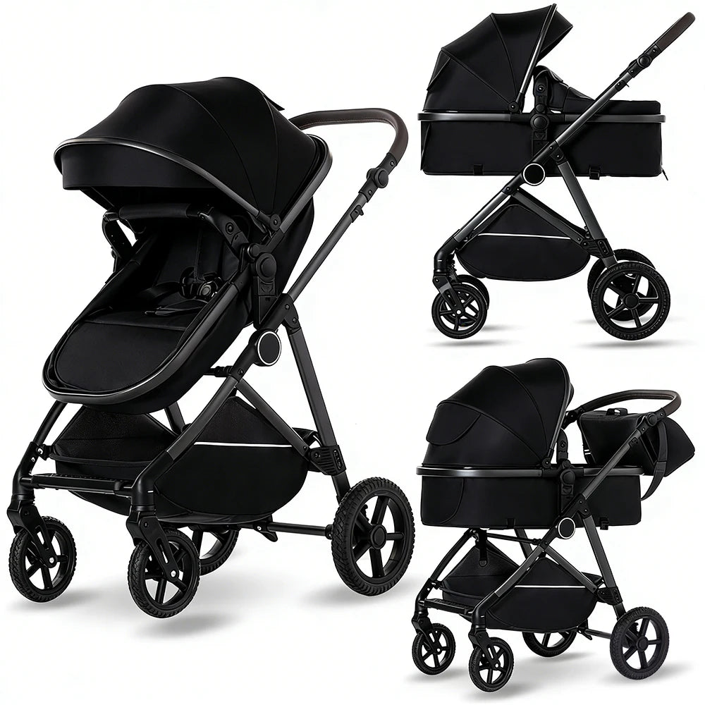 B.childhood 2 in 1 Baby Stroller Pram Foldable Pushchair Canopy