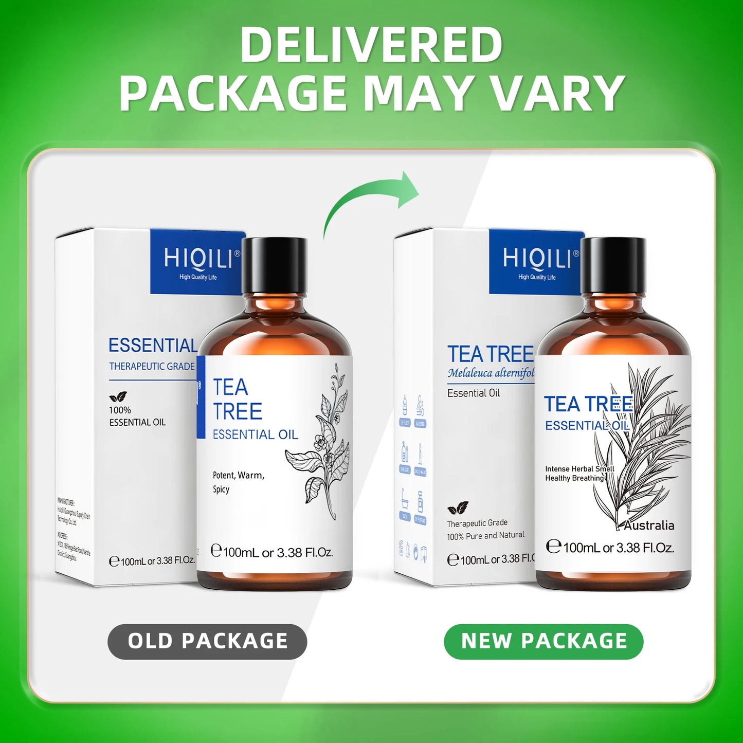 HIQILI Tea Tree Essential Oil for Diffusers Aromatherapy and Candles