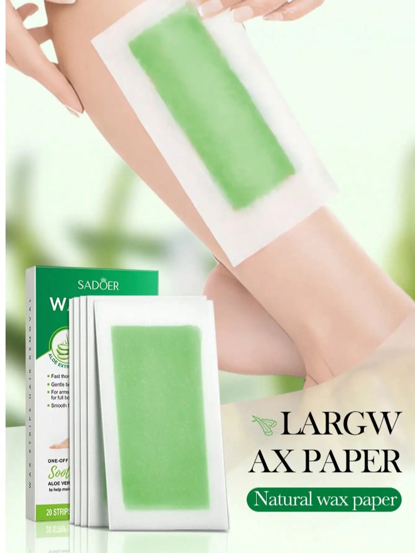 Aloe Vera Rose Wax Strips For Body Hair Removal Gentle