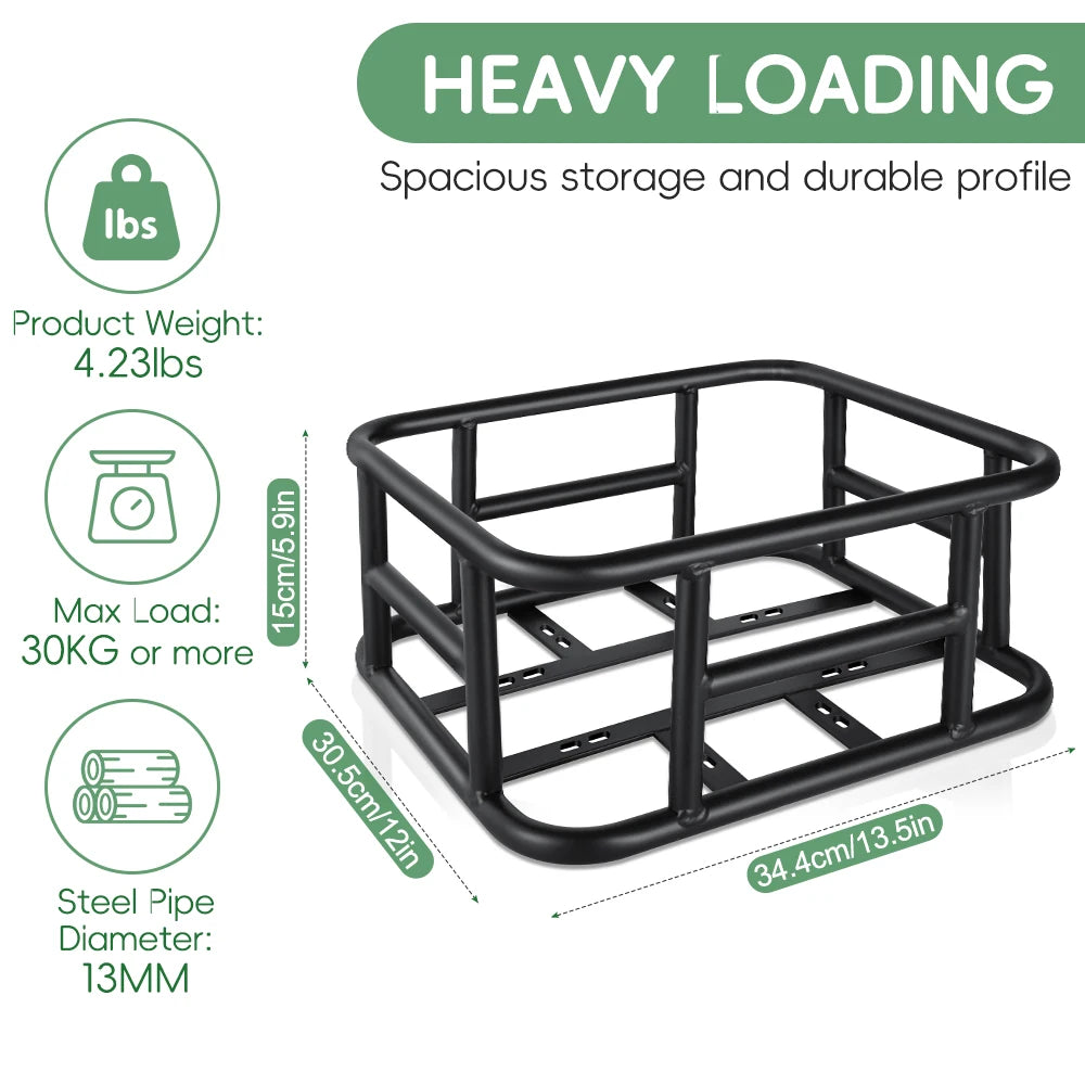 Newboler Rear Bike Basket Cargo Rack Bag With Handle