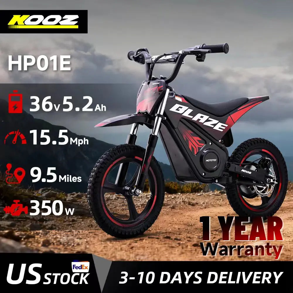 KOOZ HP01E 36V 350W Electric Dirt Bike Kids Two Speed
