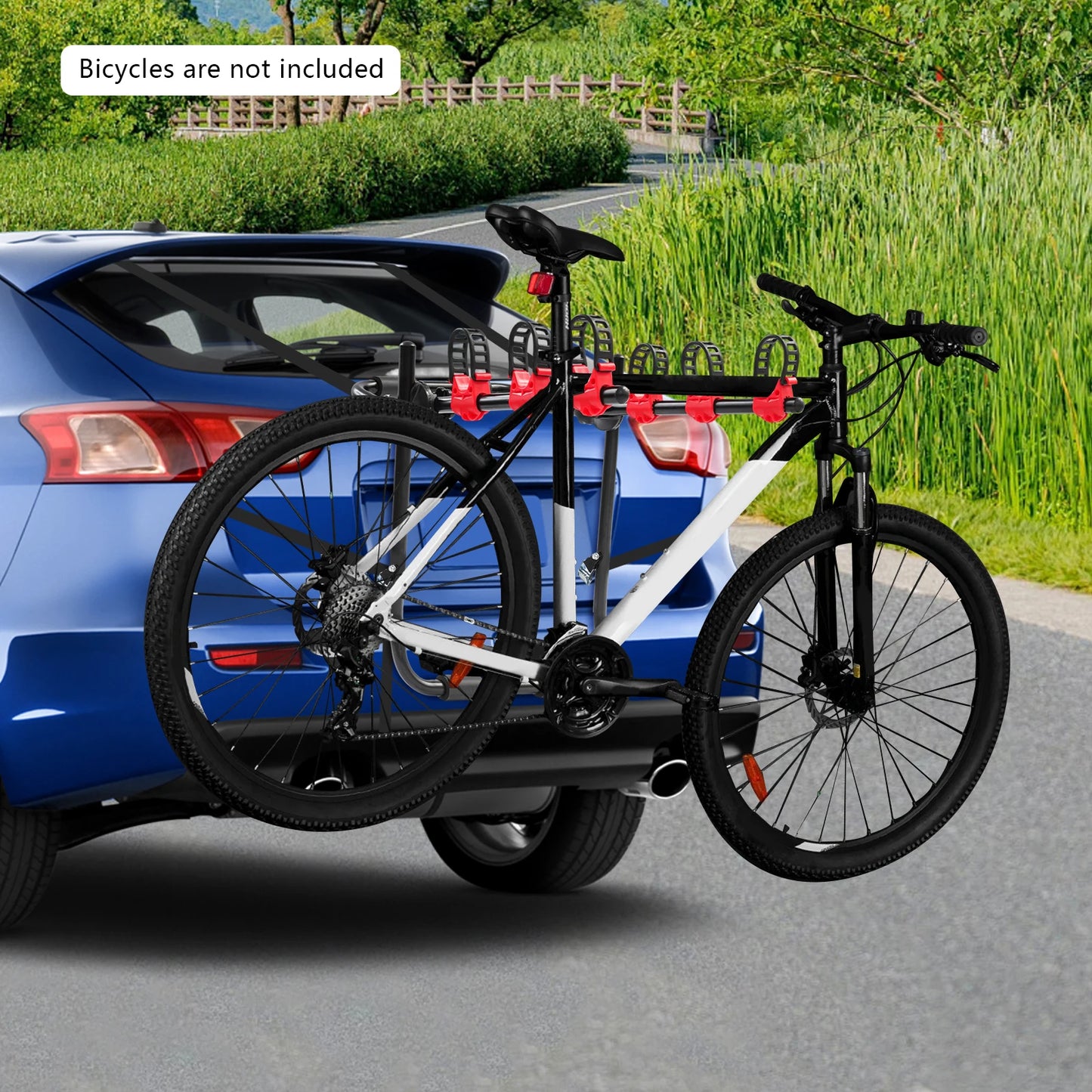 Foldable Car Bike Rack Trunk Mounted Carrier For Three Bicycles