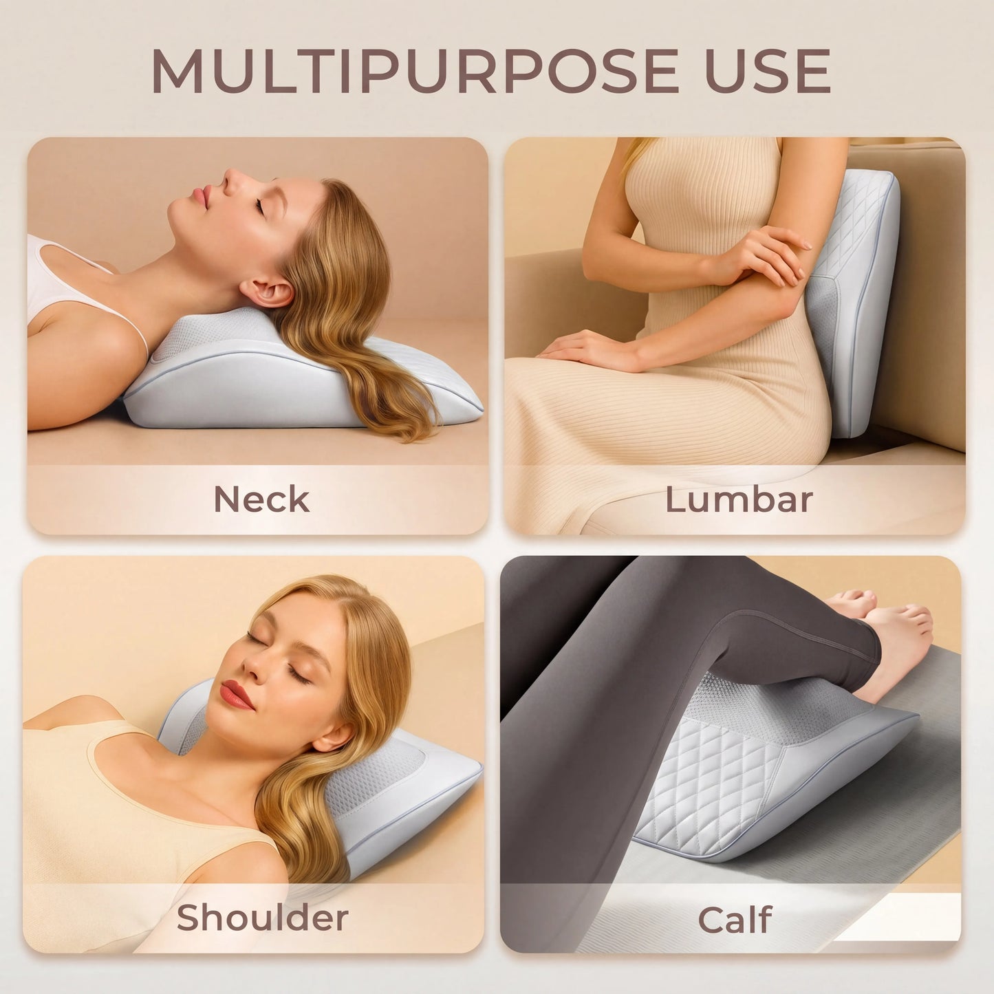HIMOUTA Neck And Back Massager With Heat 3D Kneading Pillow