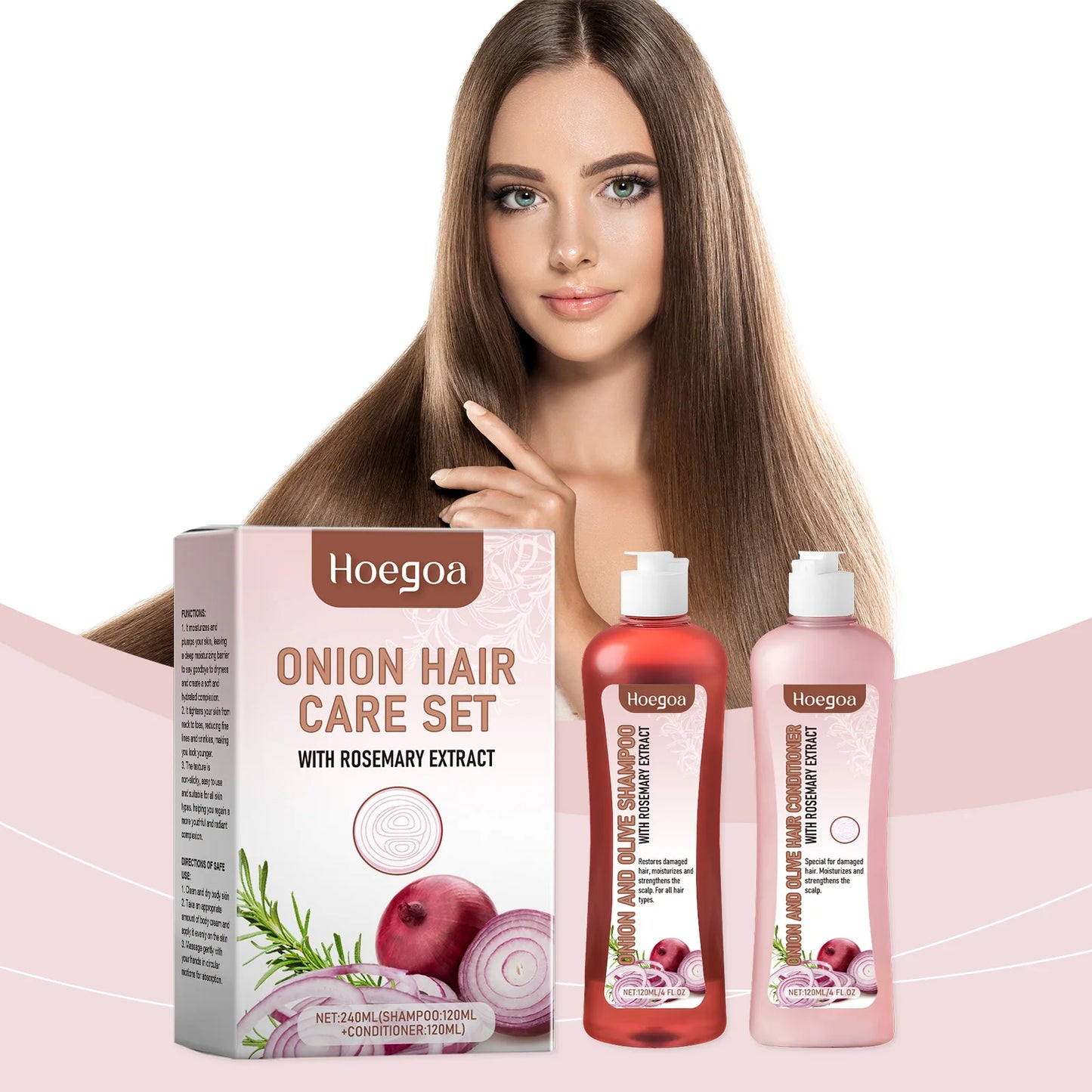 Rosemary Onion Hair Growth Shampoo And Conditioner For Damaged Hair