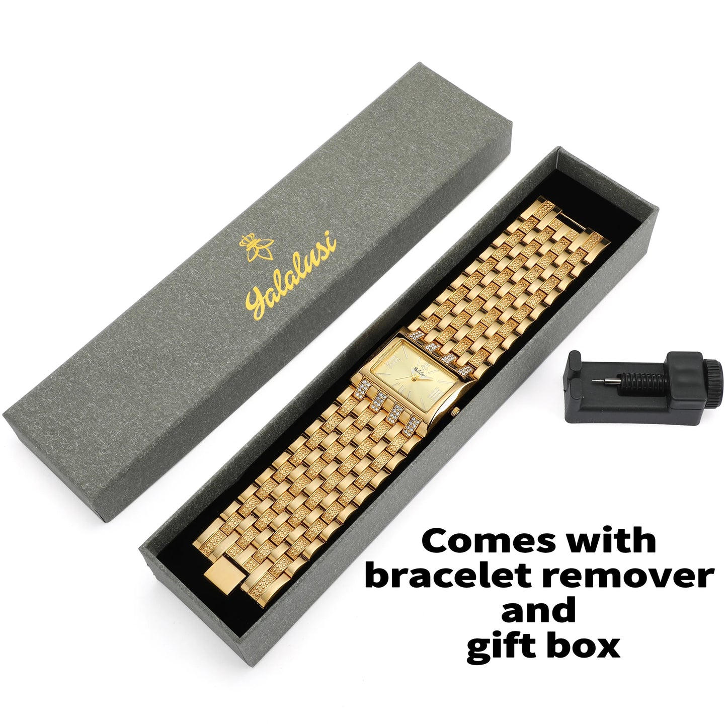 YaLaLuSi Plated Quartz Womens Watch Luxury Style Gift Box