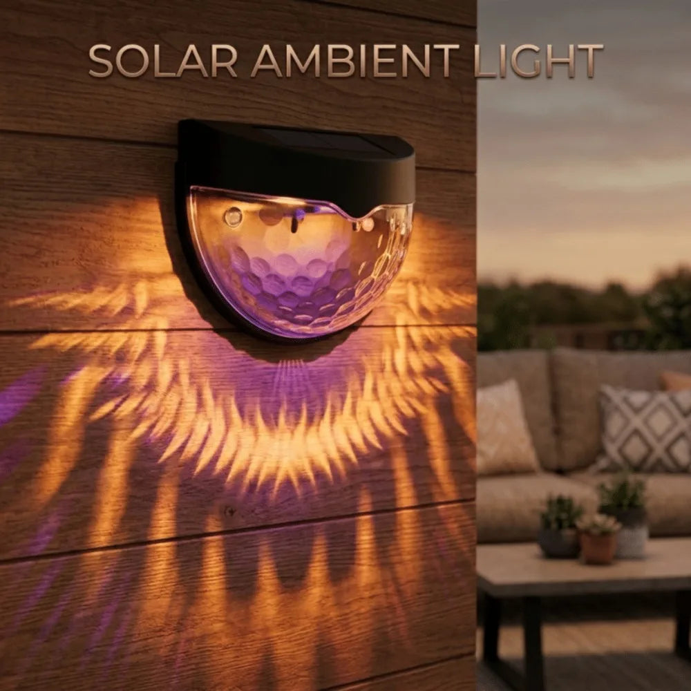 6 Pack Solar Powered RGB Fence And Deck Lights Waterproof