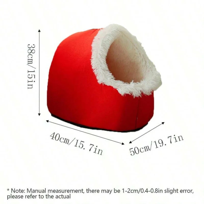 Soft Warm Cave Pet Bed Cozy Polyester House For Pets