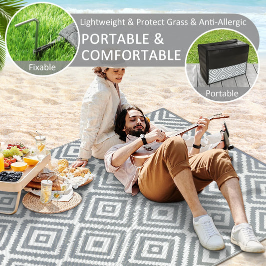 Outdoor Waterproof Polypropylene Rug Recycled Plastic For Patio Deck