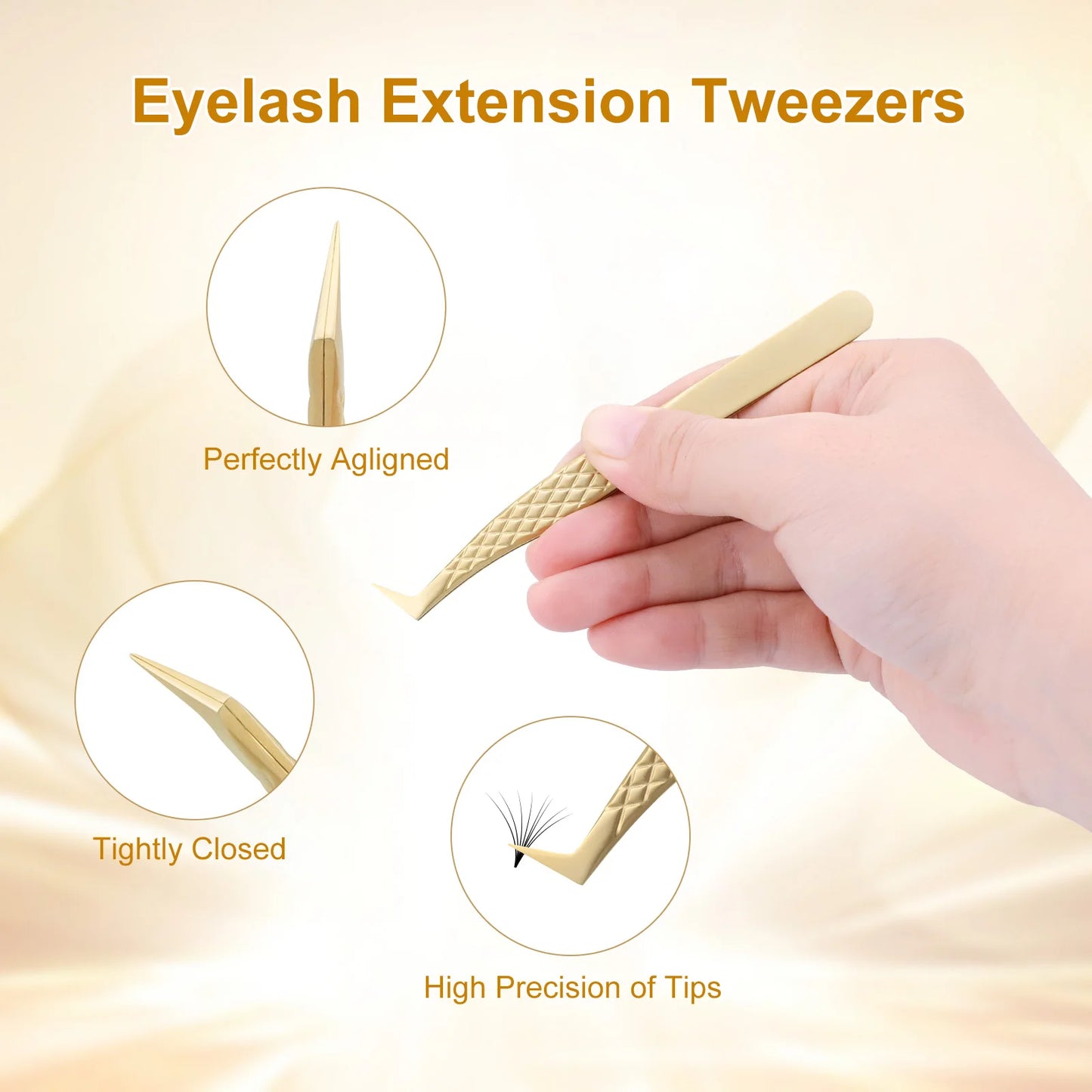 Nagaraku AG Eyelash Extension Tweezers For Volume Fans Fiber Tip