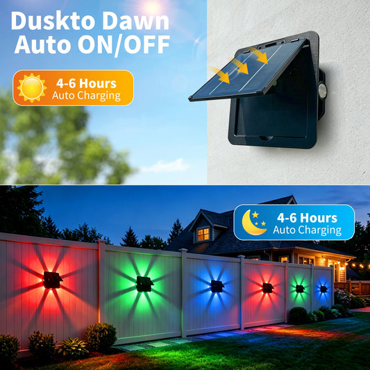 Morglad Solar Led Wall Light For Garden Courtyard Decoration Waterproof