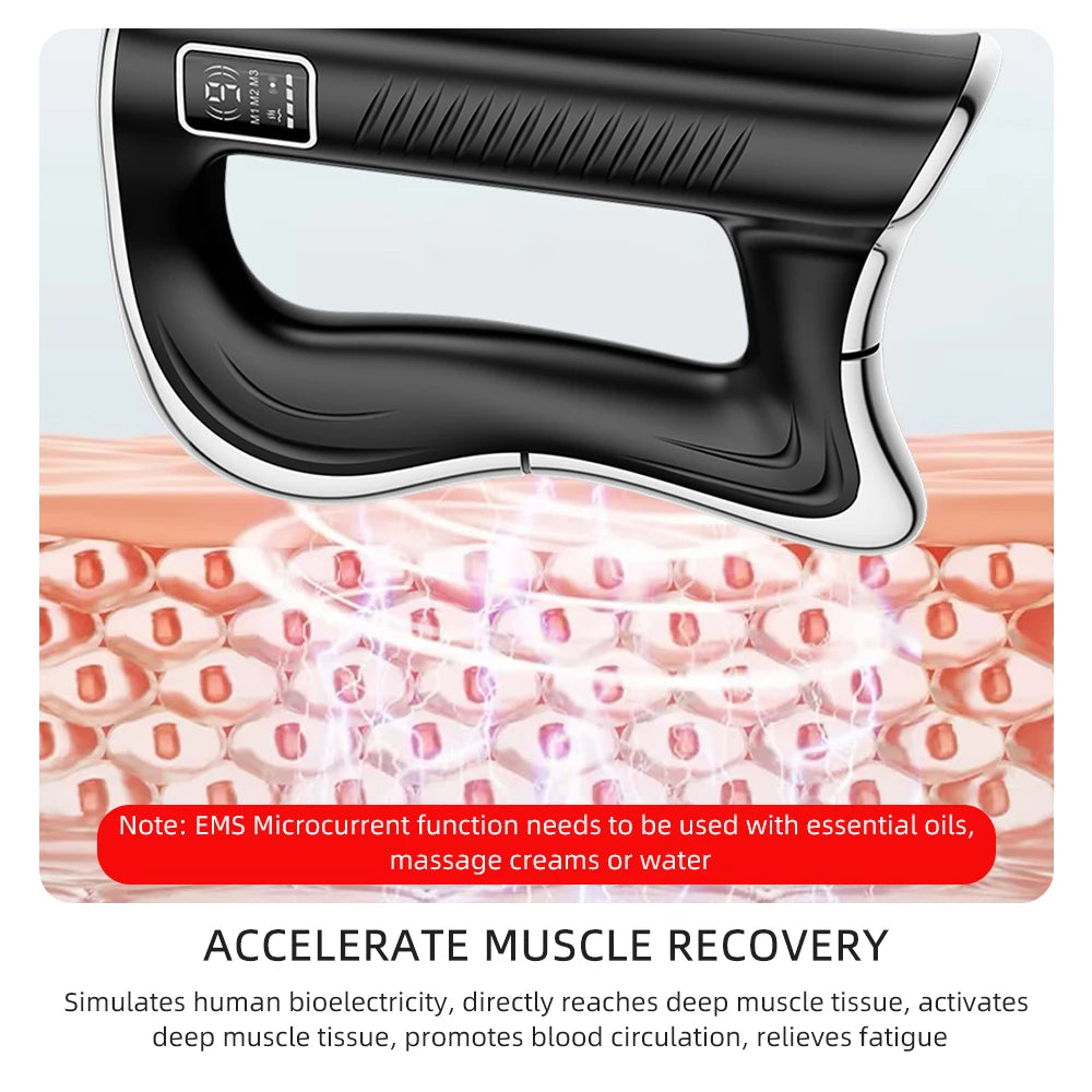Foreverlily Electric Fascia Knife Massager 9 Gears Deep Tissue Scraper