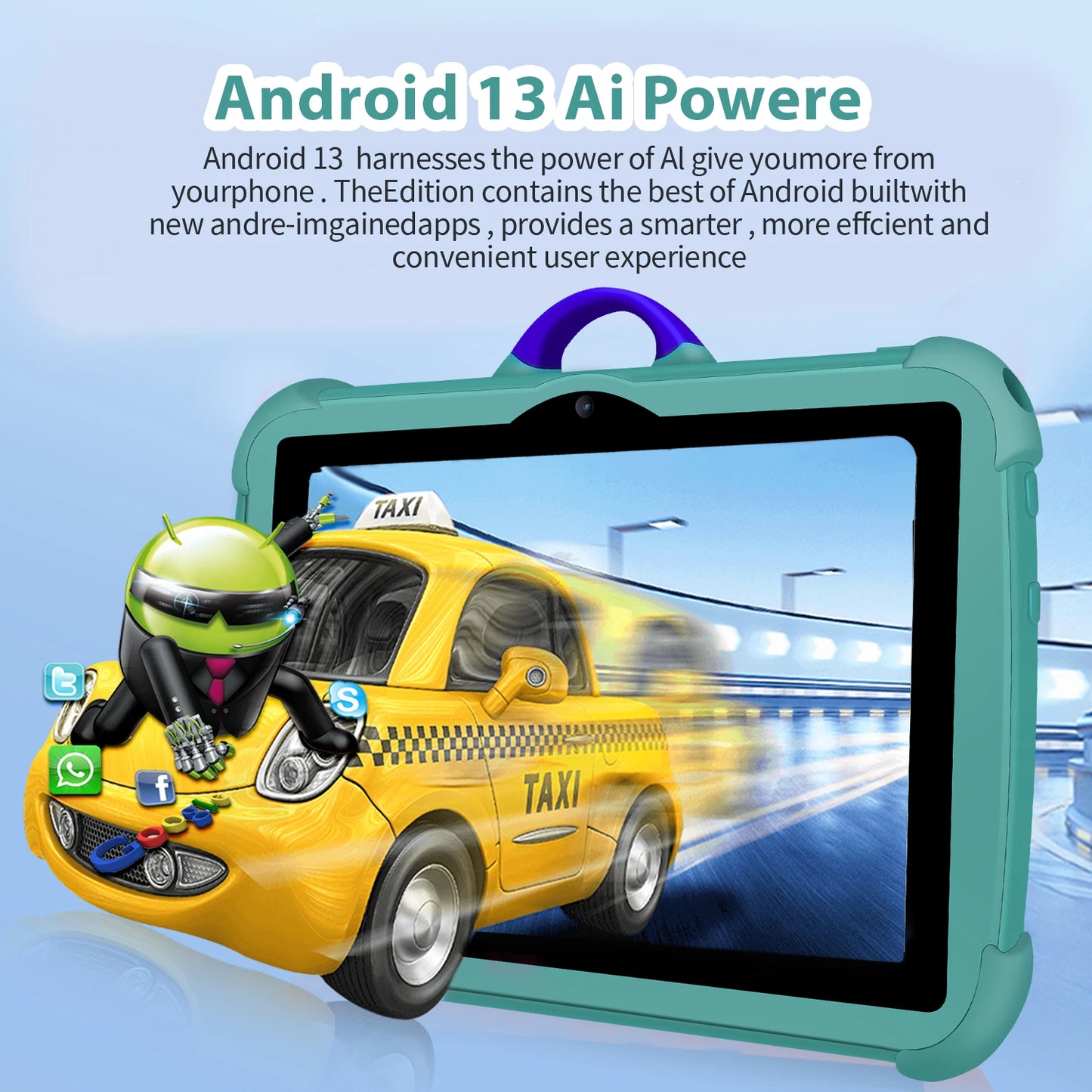 BDF Kids Tablet Android 13 Quad Core 4GB RAM Educational
